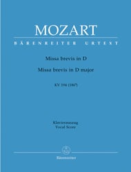 Missa Brevis in D K. 194 SATB Vocal Score cover Thumbnail